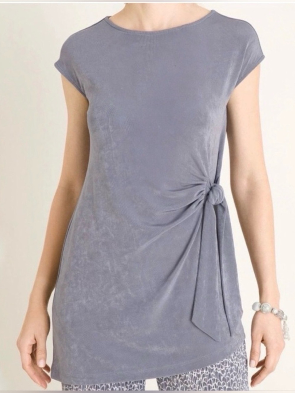 Chico's Travelers Classic Side-Tie Tunic Top Size 16 / 18 XL